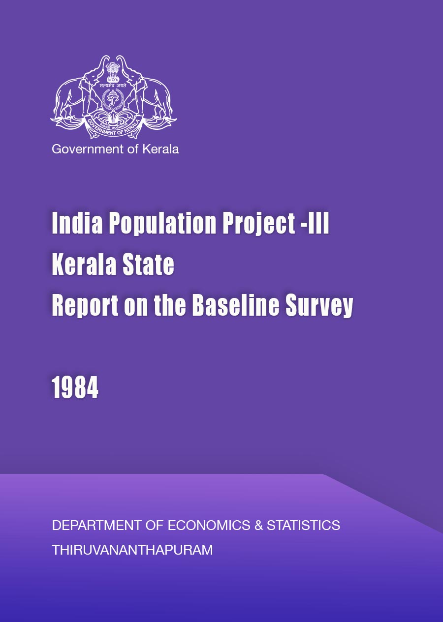 India Population Project -III Kerala State Report on the Baseline Survey