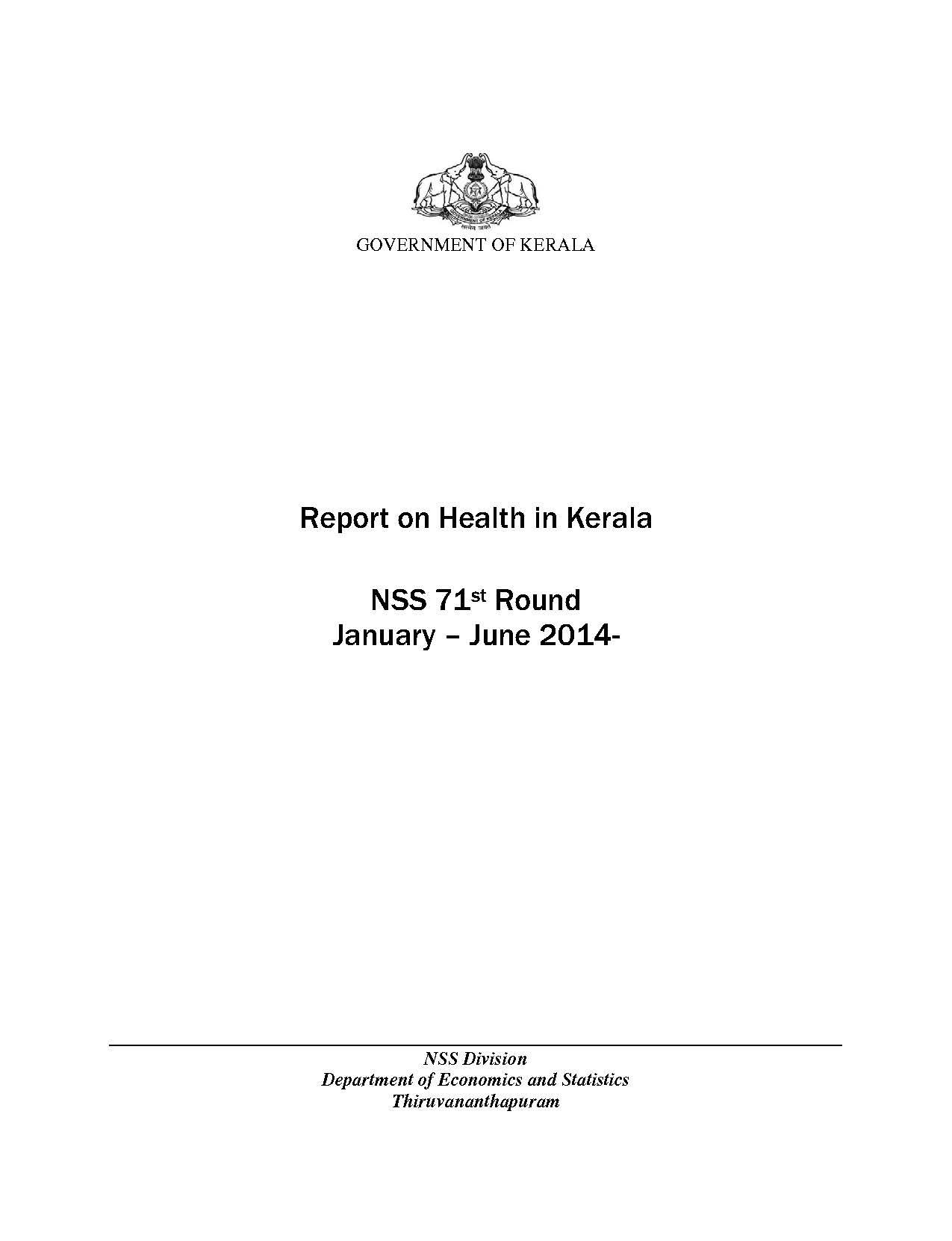 Report on Health in Kerala