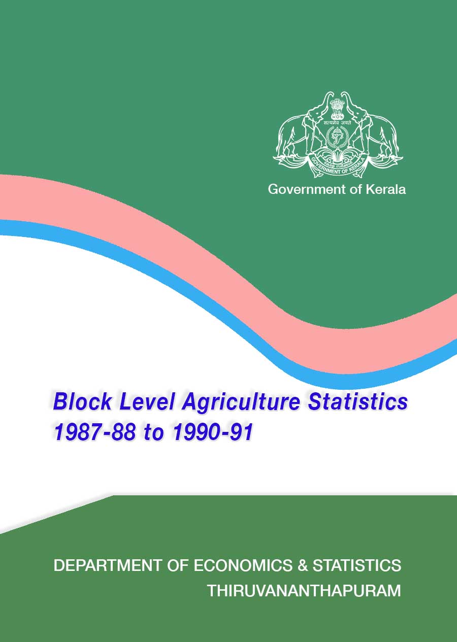 Block Level Agriculture Statistics 1987-88 to 1990-91