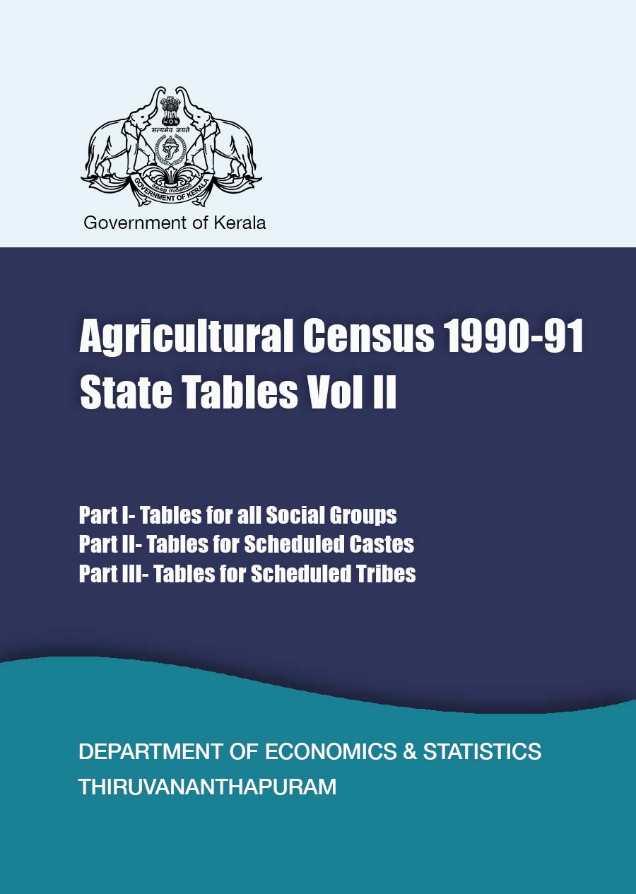 Agricultural Census 1990-91 State Tables Vol II
