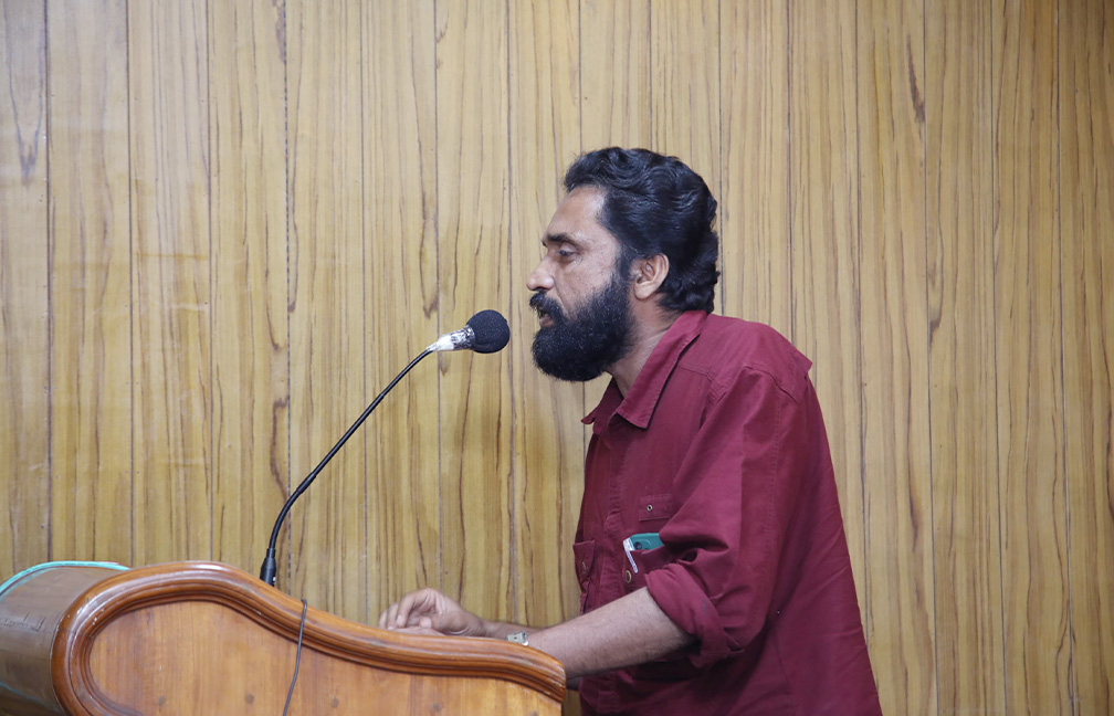 World Environment Day Celebration held at DES on 5 June 2024. Speaker and writer Sri. P.K. Anilkumar addressing the function.