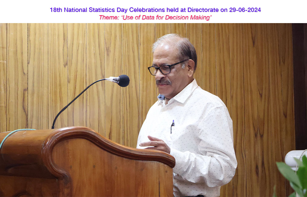 18th National Statistics Day Celebrations held on 29 June 2024 at Directorate of Economics & Statistics