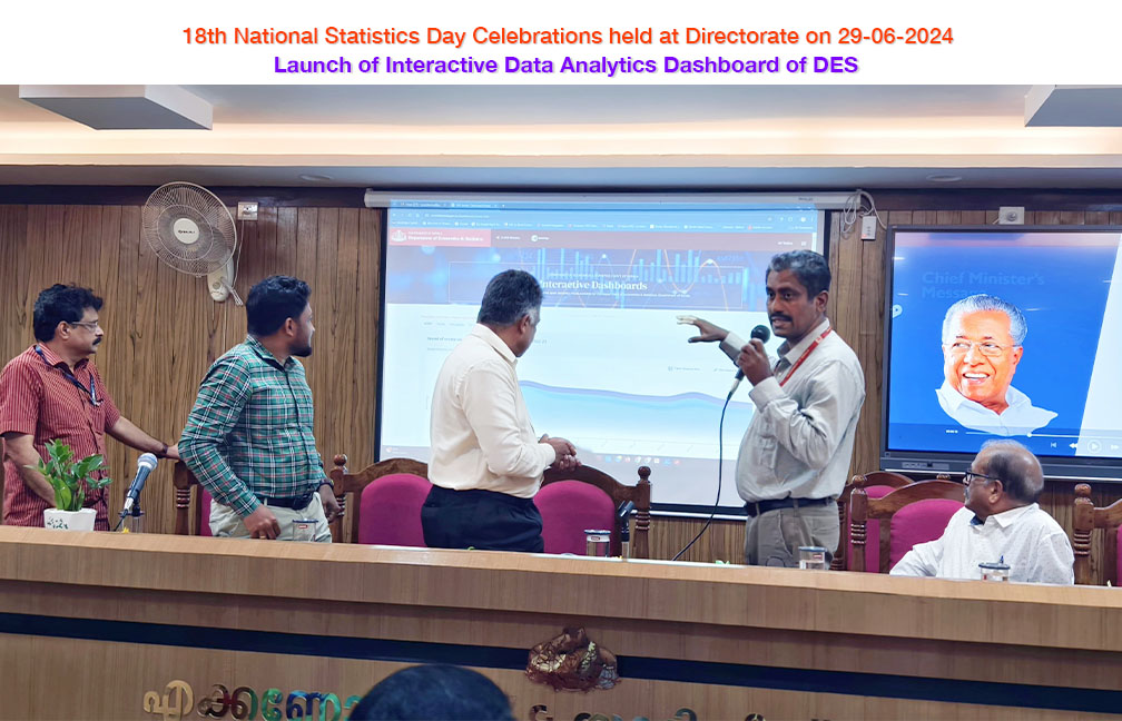 Launch of new Data Analytics Dashboard of Department of Economics & Statistics by Dr. Saji Gopinath VC DUK & KTU