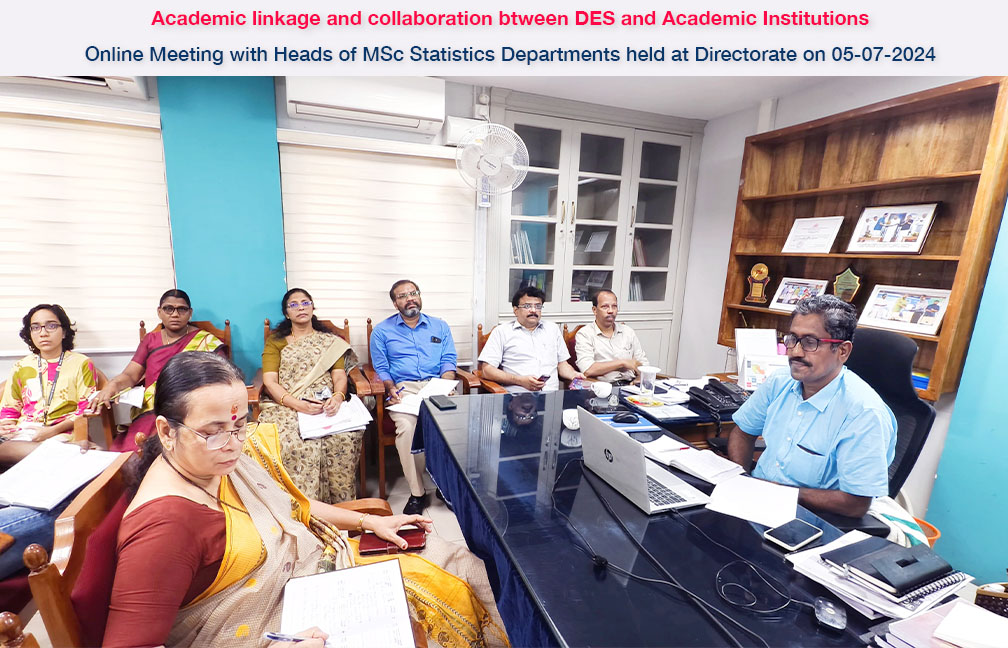 Online meeting held on 05-07-2024 with Colleges in Kerala having MSc Statistics prgramme