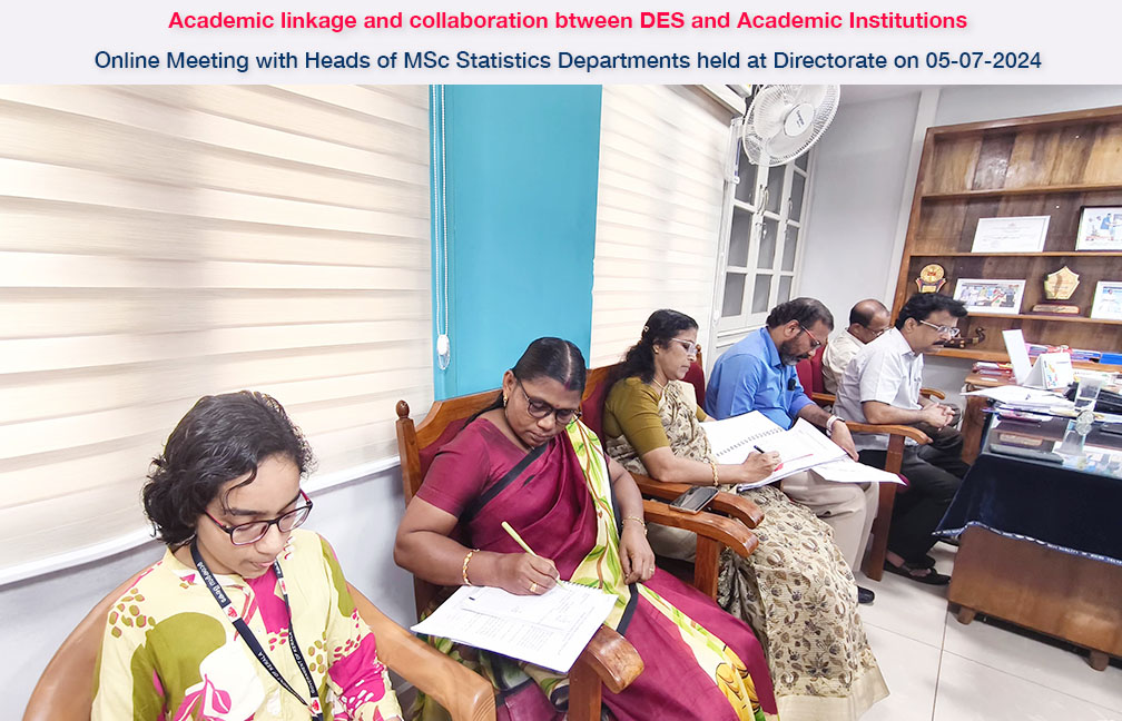 Online meeting held on 05-07-2024 with Colleges in Kerala having MSc Statistics prgramme