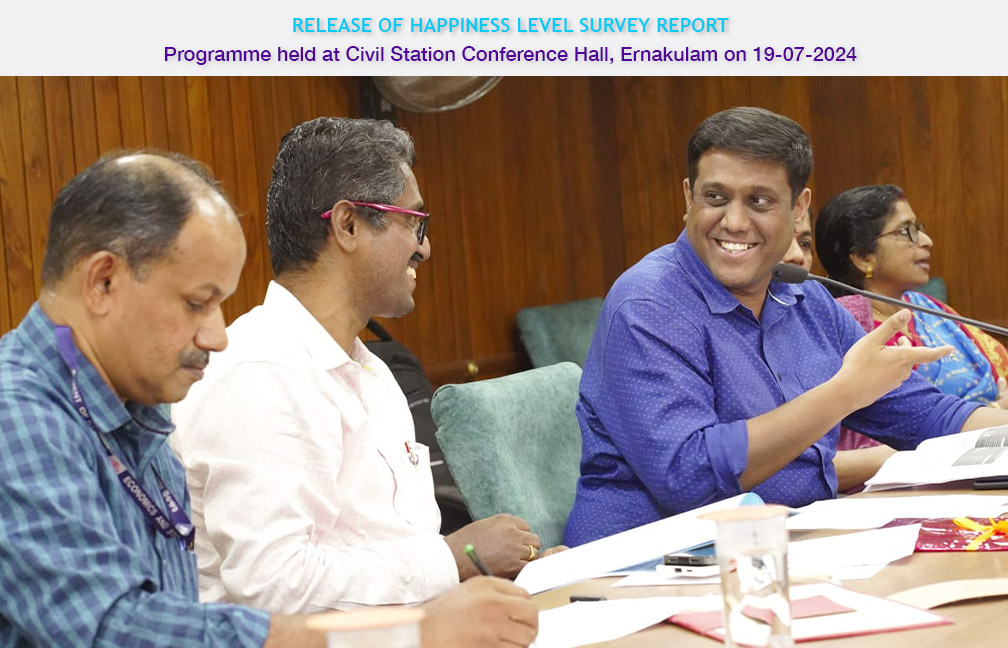 Release of Happiness Survey report held at Ernakulam on 19 July 2024