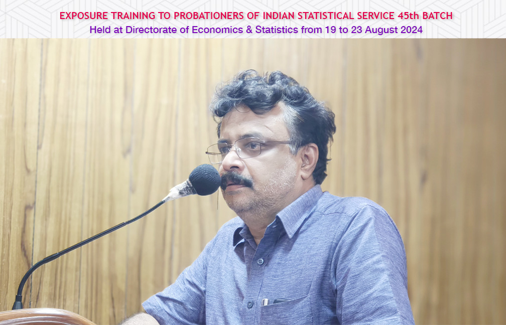 Exposure training to ISS probationers held at DES from 19 to 23 Aug 2024. Additional Director (SI) Sri. Manoj M felicitates the gathering.