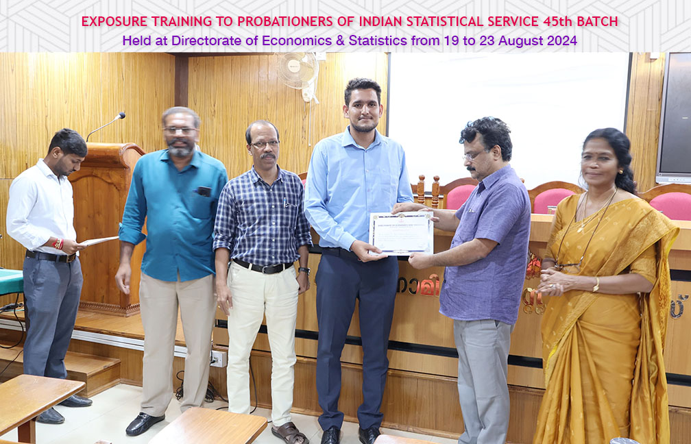 Sri. Rahul Kumar Bagaria, ISS probationer receives certificate from Sri. Manoj M, Addl Director (SI)