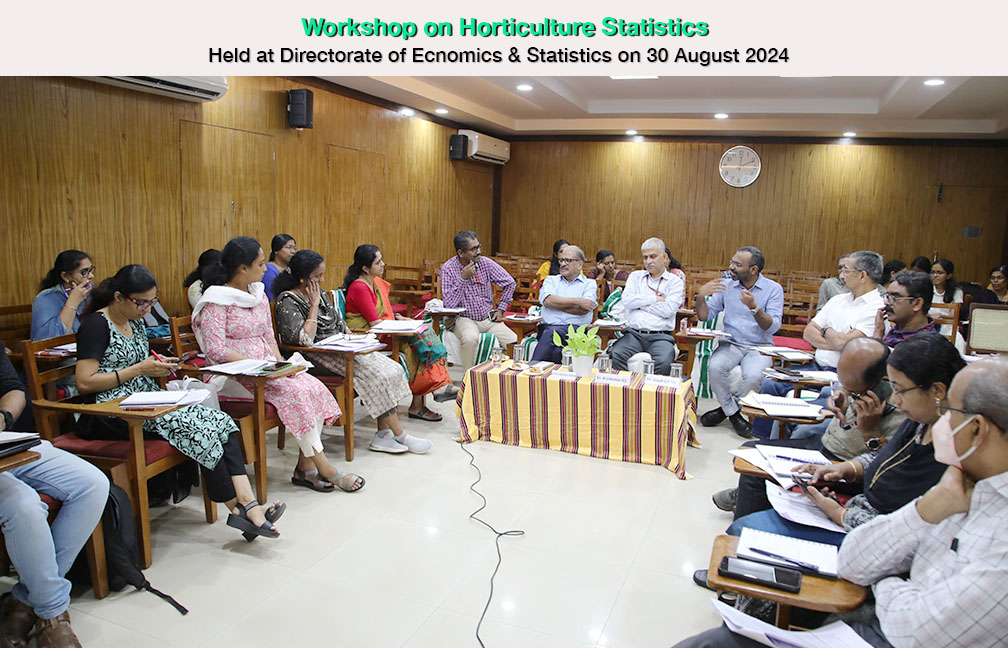 Workshop on Horticulture Statistics organized by the Department of Economics & Statistics on 30 August 2024