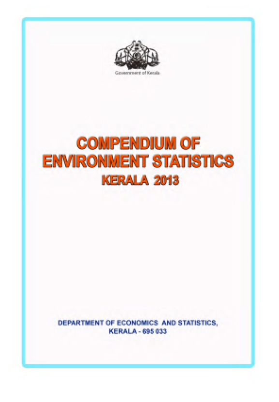 Compendium of Environment Statistics Kerala 2013