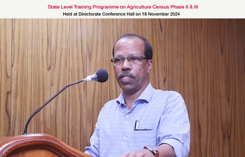 Training on Agriculture Census Phase II & III held on 18-11-2024