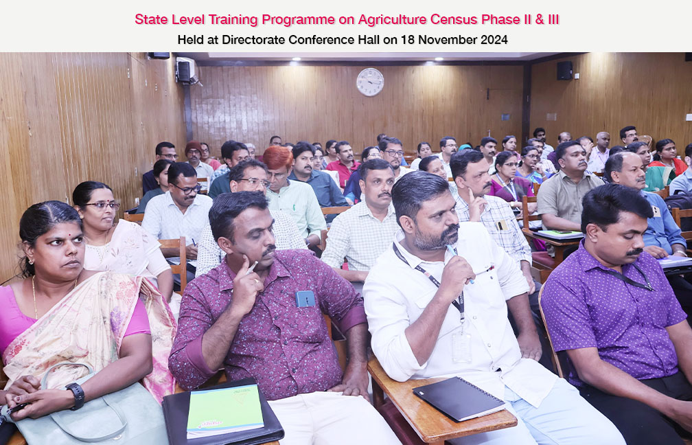 Training on Agriculture Census Phase II & III held on 18-11-2024