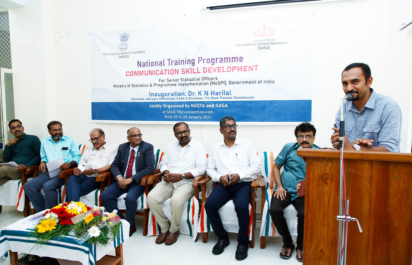 National level training for Senior Statistical Officers held at SASA, jointly organised by NSSTA and SASA. Address by Dr. Anup Nair, Asociate Professor, BMC, Mavelikkara.