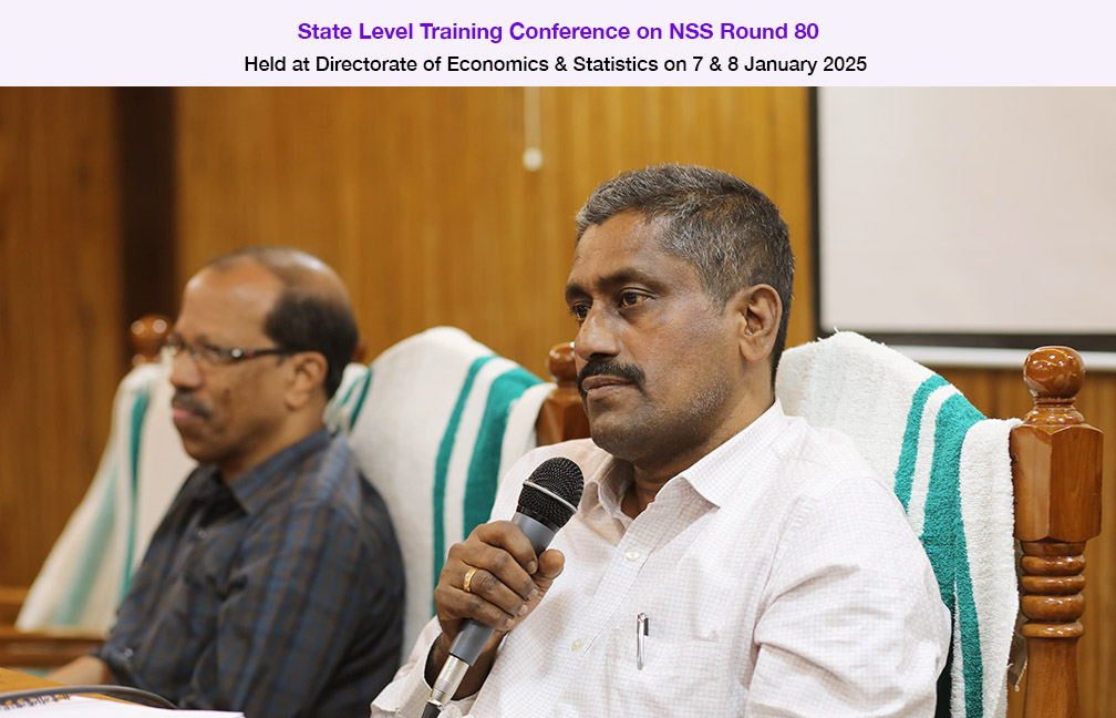 State level training on NSS 80th Round held on 7 & 8 January 2025.