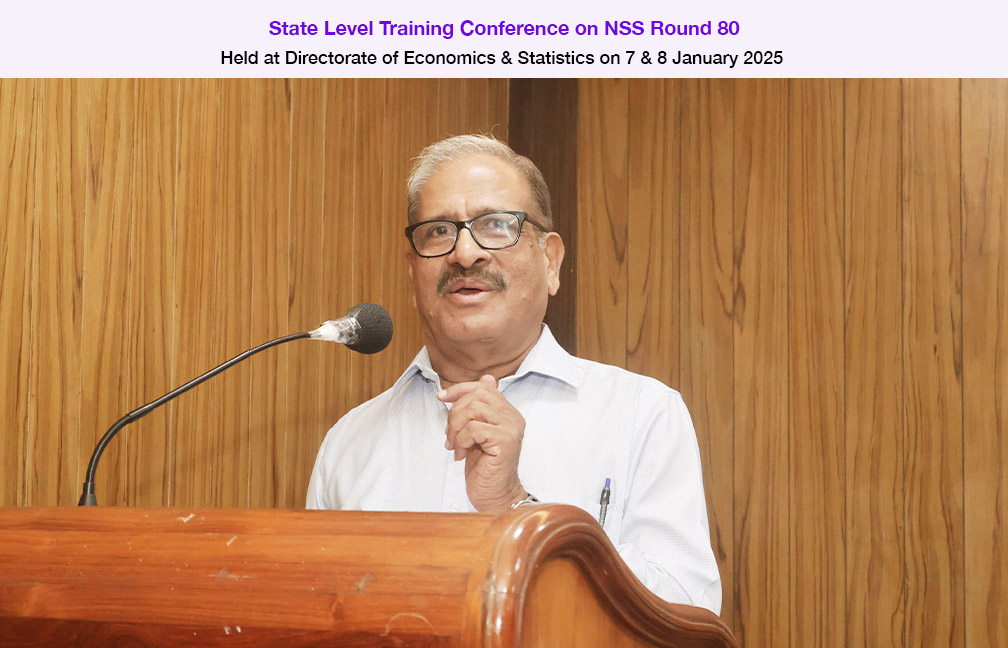 State level training on NSS 80th Round held on 7 & 8 January 2025.