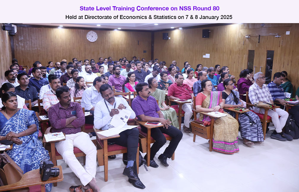 State level training on NSS 80th Round held on 7 & 8 January 2025.