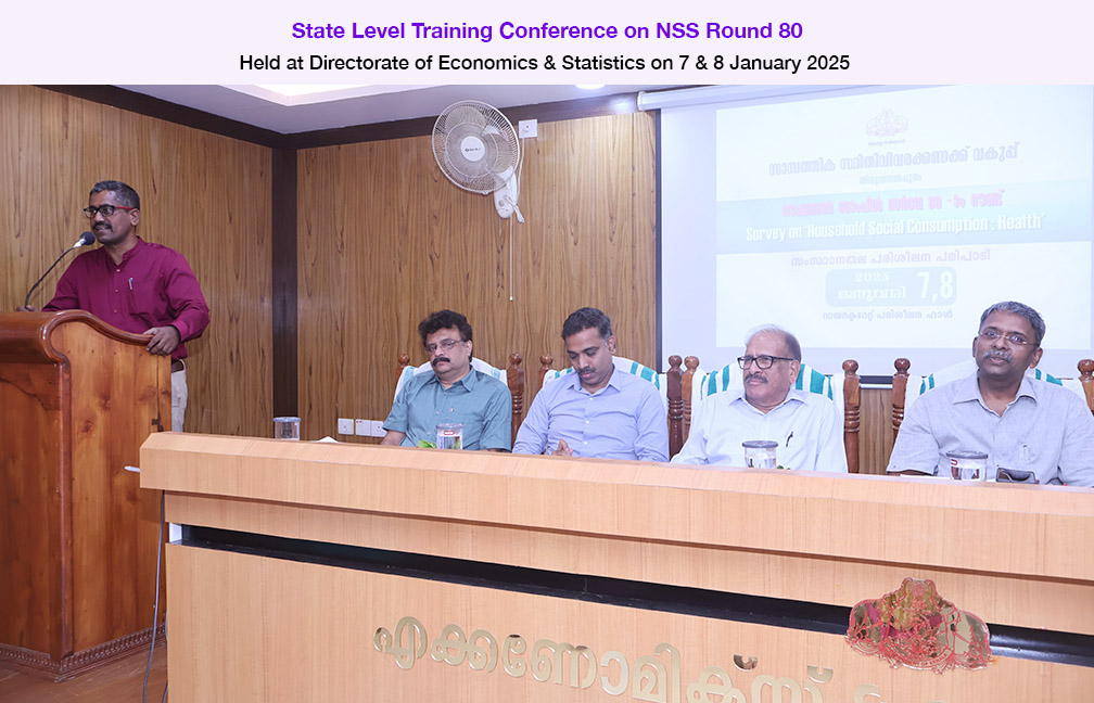 State level training on NSS 80th Round held on 7 & 8 January 2025.