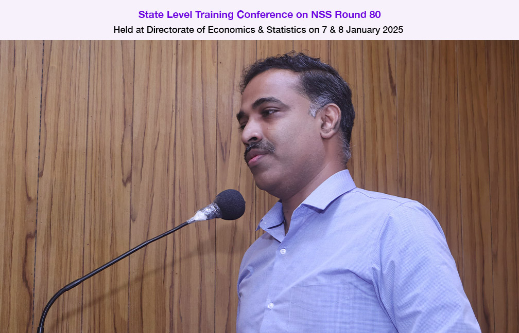 State level training on NSS 80th Round held on 7 & 8 January 2025.