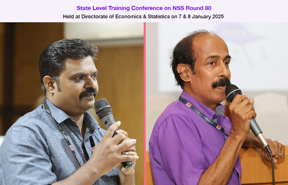 State level training on NSS 80th Round held on 7 & 8 January 2025.