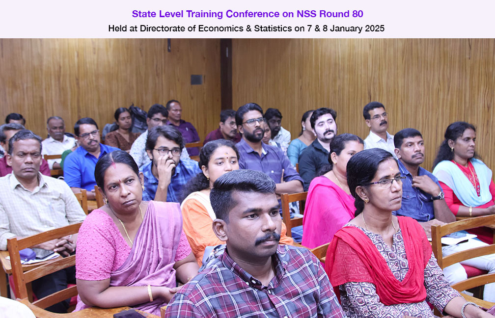 State level training on NSS 80th Round held on 7 & 8 January 2025.