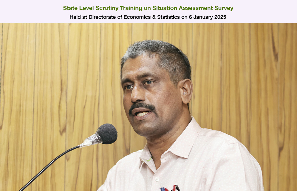 State level scrutiny workshop omn Situal Assessment Survey held on 06-01-2025.