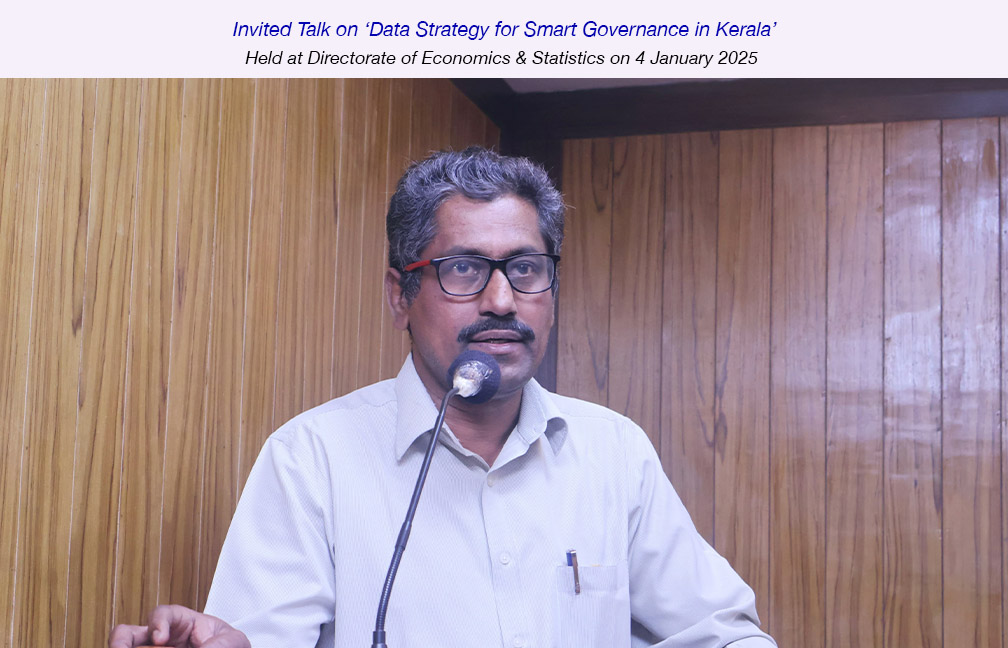 Talk on Data Strategy for Smart Governance held on 4 January 2025.