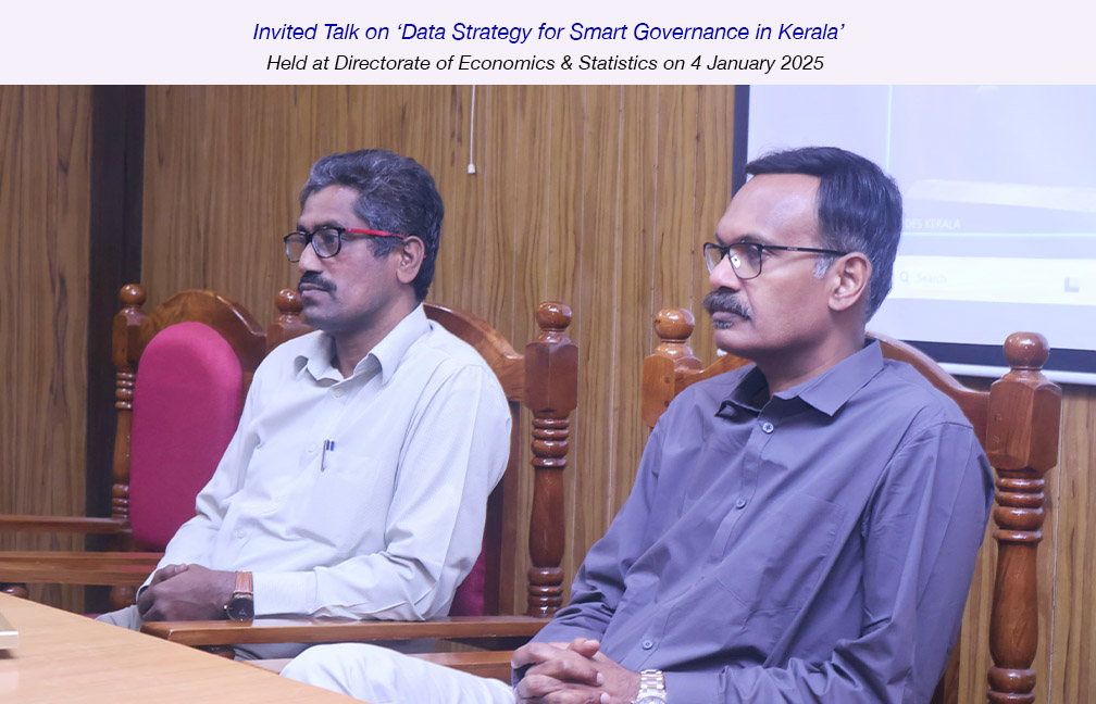 Talk on Data Strategy for Smart Governance held on 4 January 2025.