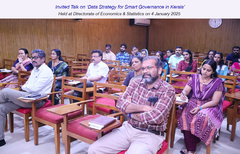 Talk on Data Strategy for Smart Governance held on 4 January 2025.