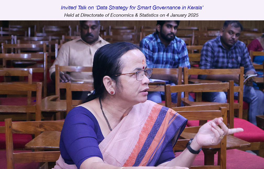 Talk on Data Strategy for Smart Governance held on 4 January 2025.