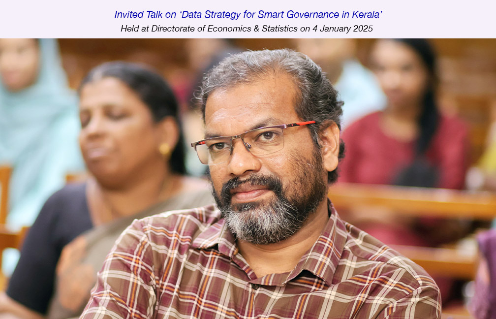 Talk on Data Strategy for Smart Governance held on 4 January 2025.