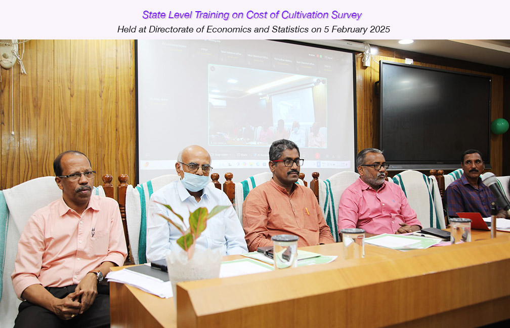 State level annual training on Cost of Cultivation Survey held at directorate of DES on 05-02-2025.