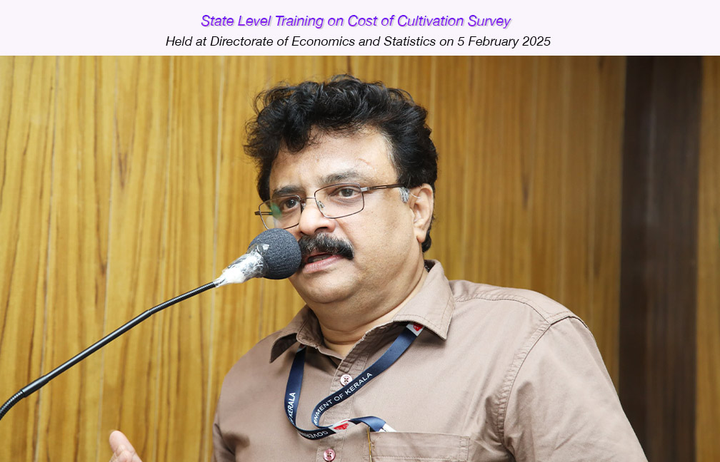 State level annual training on Cost of Cultivation Survey held at directorate of DES on 05-02-2025.