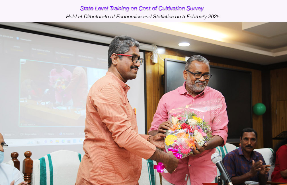 State level annual training on Cost of Cultivation Survey held at directorate of DES on 05-02-2025.