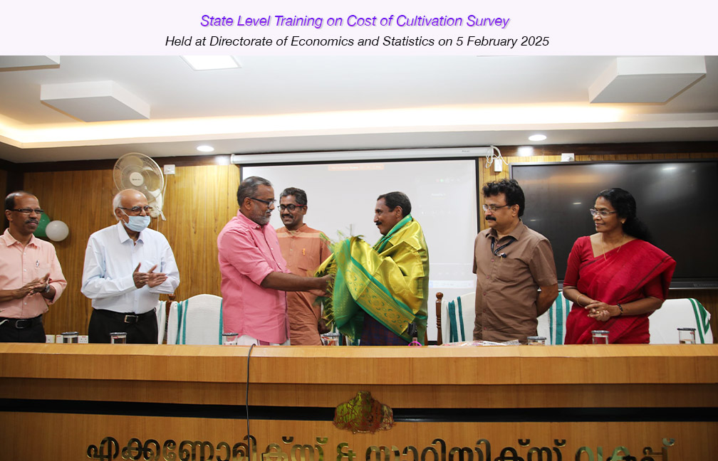 State level annual training on Cost of Cultivation Survey held at directorate of DES on 05-02-2025.