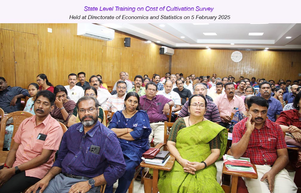 State level annual training on Cost of Cultivation Survey held at directorate of DES on 05-02-2025.