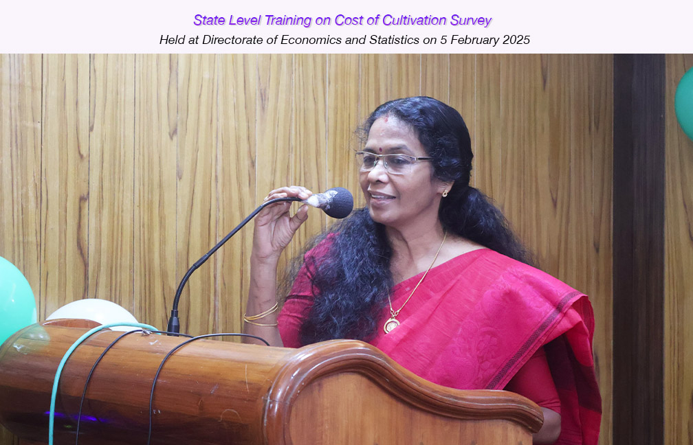 State level annual training on Cost of Cultivation Survey held at directorate of DES on 05-02-2025.