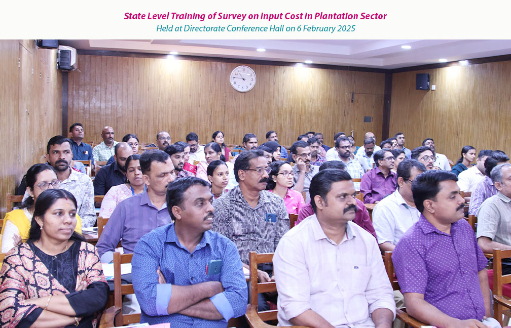 State level training on Survey of Input cost in Plantation sector held on 06-02-2025.