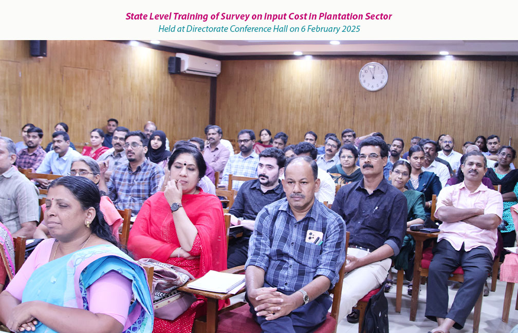 State level training on Survey of Input cost in Plantation sector held on 06-02-2025.