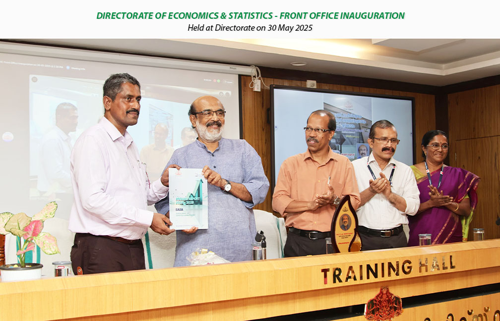 Front office inauguration held at Directorate on 30-05-2025, inaugurated by Dr. T M Thomas Isaac, Former Finance Minister Kerala.