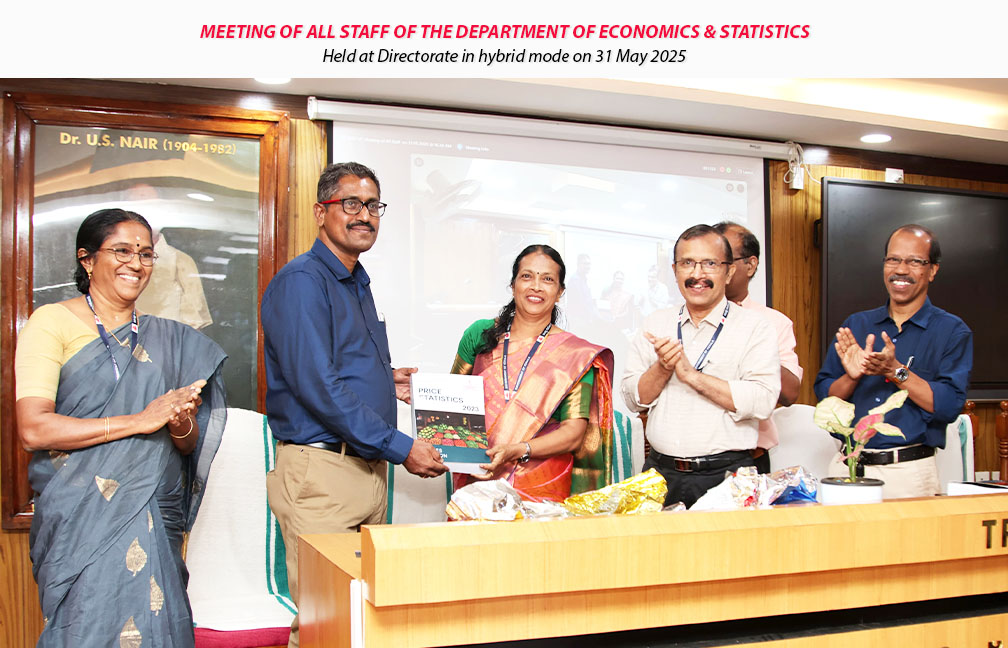 Meeting of all staff of the Department of Economics & Statistics held on 31-05-2025.