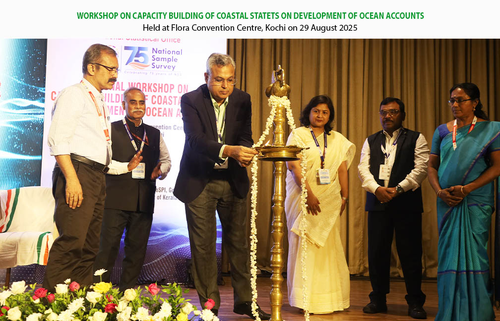 Dr. Saurabh Gharg IAS, Secretary MoSPI is inaugurating the workshop by lighting the lamp