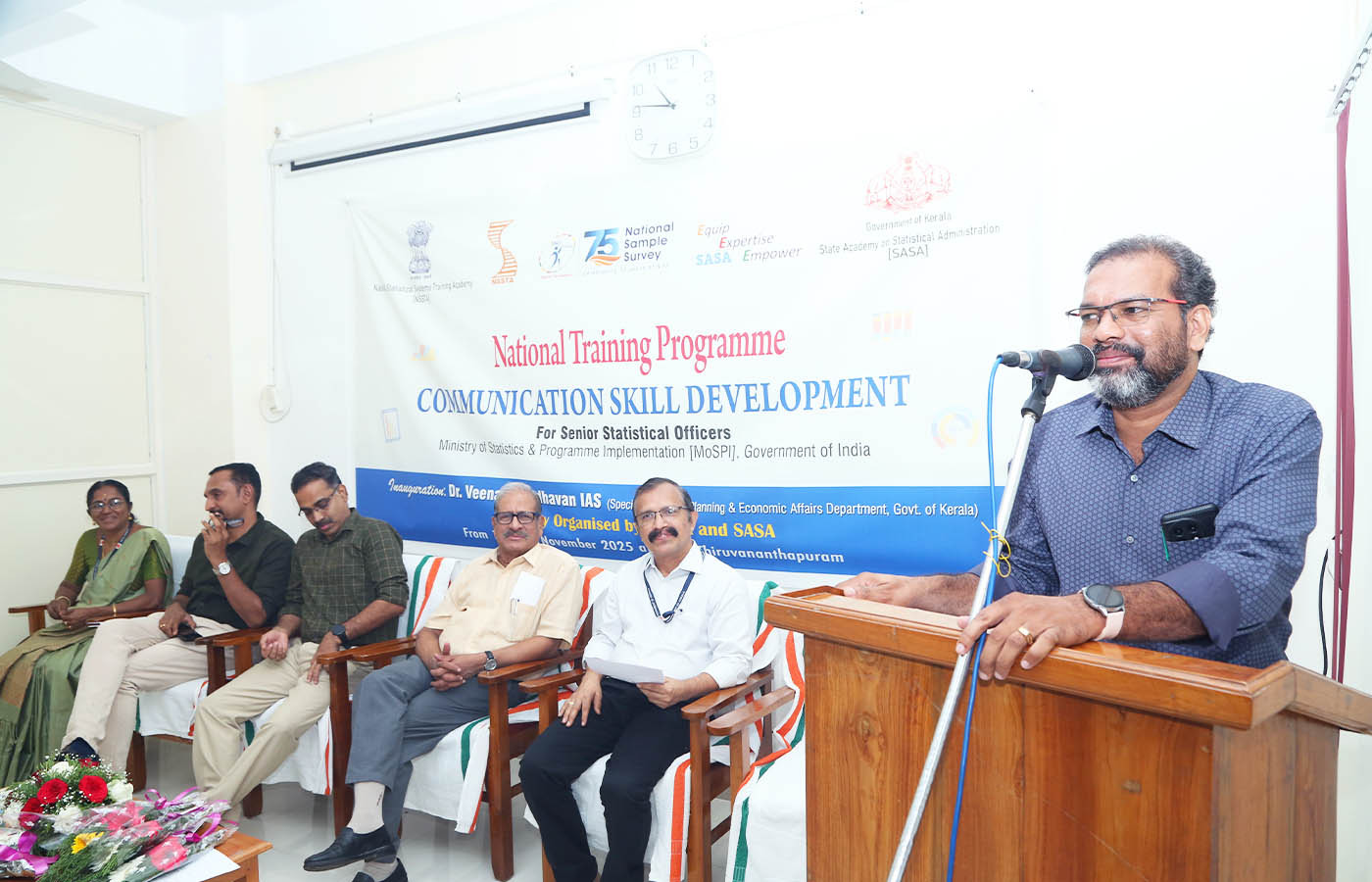 Inaugural session of Training for SSO of MoSPI held at SASA on 10 Nov 2025. Vote of Thanks by Sri. D S Shibukumar, Training Manager SASA.