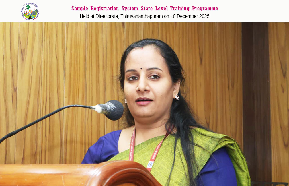 Refresher Training Programme on Sample Registration System held at the Directorate on 8 Dec 2025. Talk by Smt. Vibha V, Deputy Director, Census Operations.