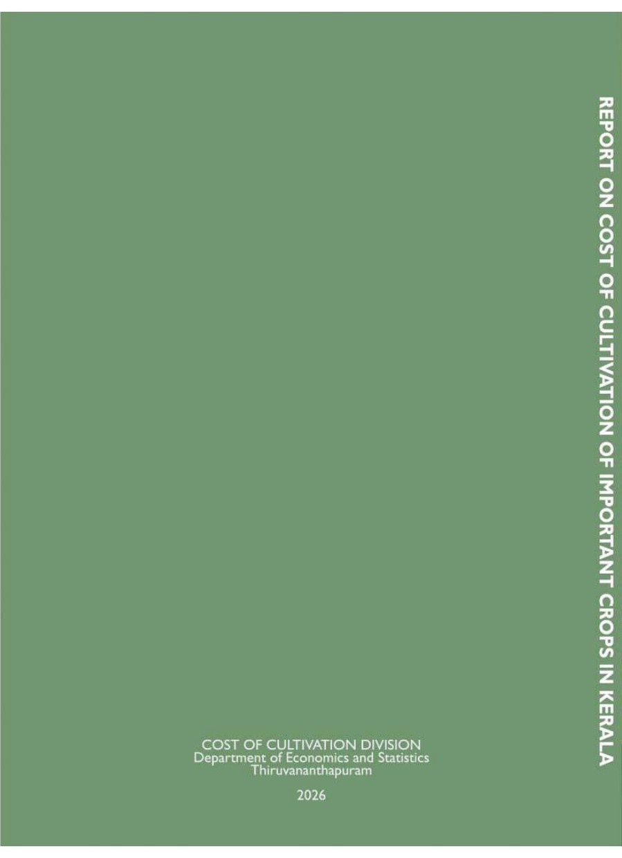 Report on Cost of cultivation of important crops in Kerala 2023-24