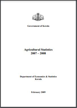 Report on Agriculture Statistics 2007-2008