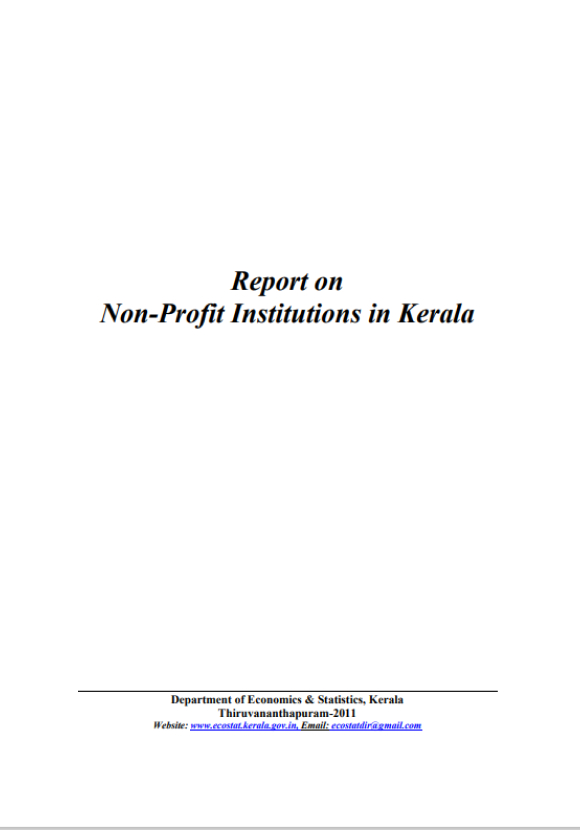 Report on Non profit institutions in Kerala