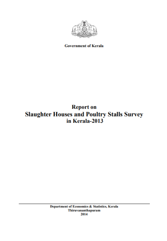 Report on Slaughter Houses and Poultry Stalls in Kerala 2013